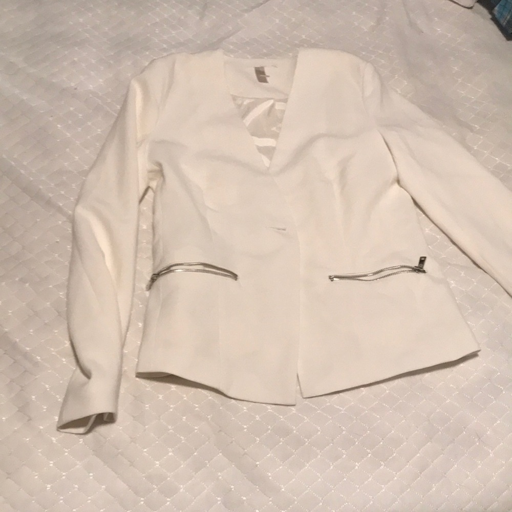 White womens blazer